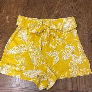 Forever 21 yellow floral shorts. Size small